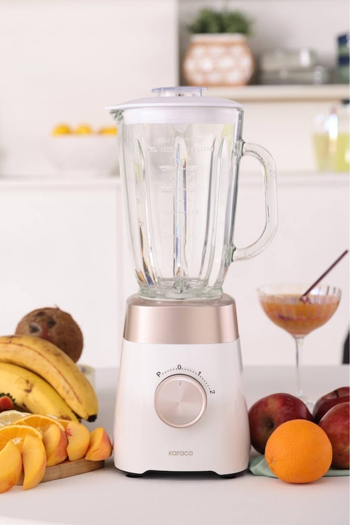 Karaca Multiblend Smoothie Blender Krem 1000W