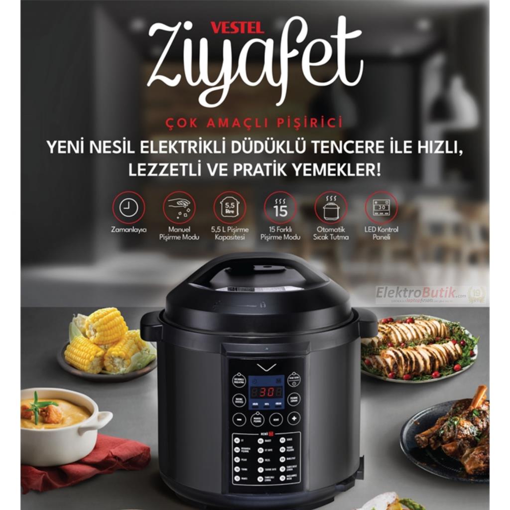 VESTEL ZIYAFET COK AMACLI PISIRICI KOYU INOX
