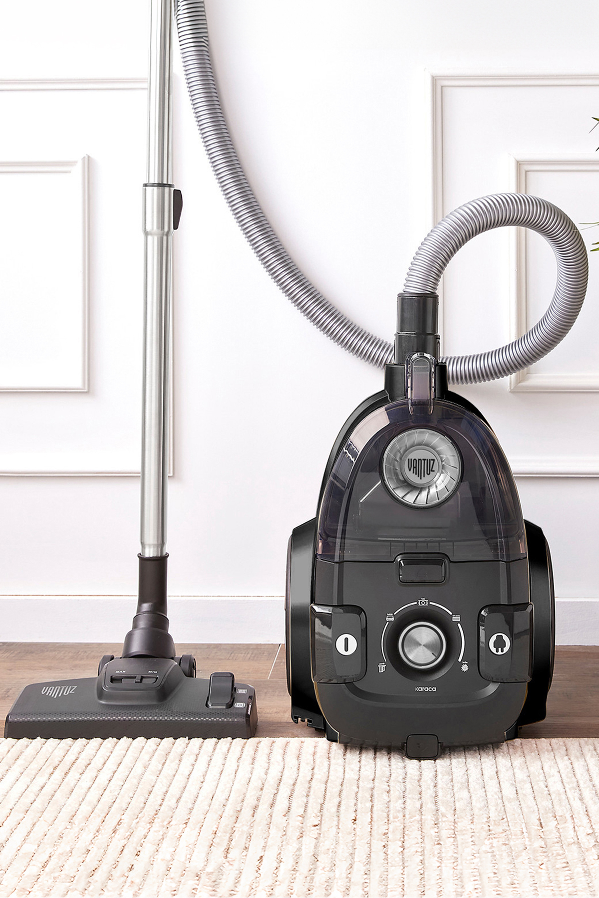 Karaca Vantuz High Force F2 Matte Black Silver Elektrikli Süpürge