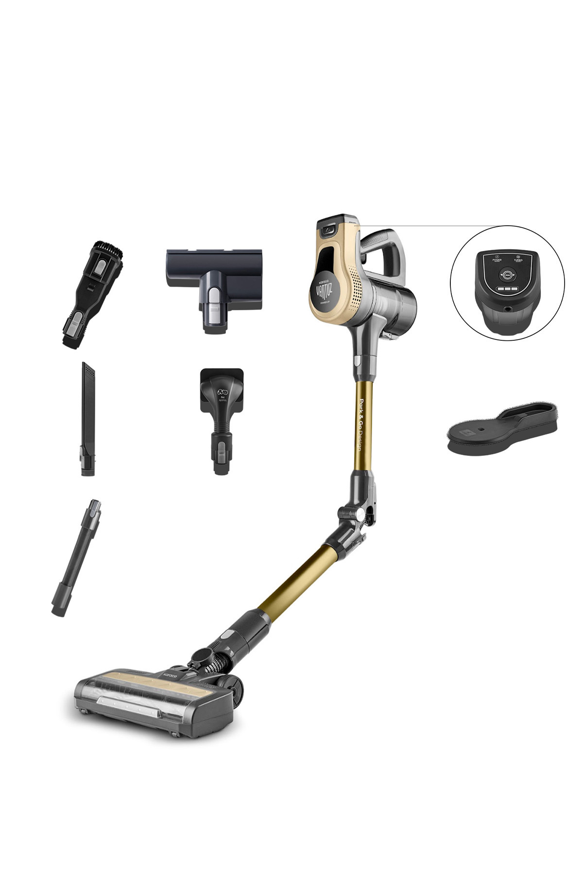 Karaca Vantuz Power Up Pro Dikey Süpürge Mineral Gold