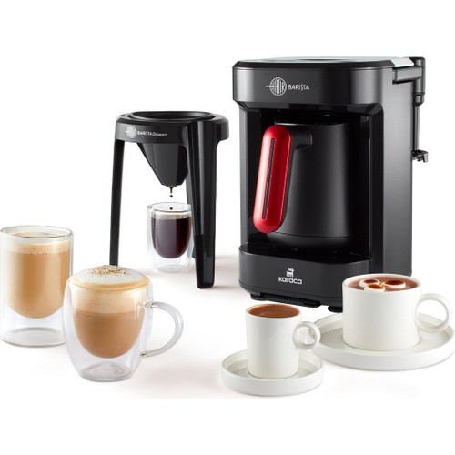 Karaca Hatır Barista Cappuccino ve Türk Kahve Makinesi Kırmızı