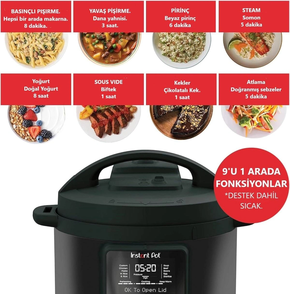 Instant Duo Plus Whisperquiet DPPCC604 5.7 lt Çok Amaçlı Pişirici