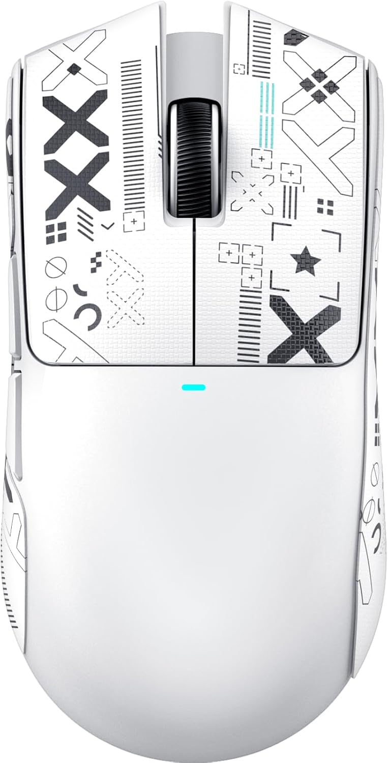 ATTACK SHARK X11 SE Şarjlı Makrolu Ergonomik Optik Kablosuz Oyuncu Mouse + Etiket PixArt PAW3311 Sensör, 22000 DPI, BT/2.4G AS-X11SE-WH