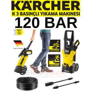 Karcher K 3 EU 120 Bar 1.6 kW Bas�n�l� Y�kama Makinesi 1.601-888.0