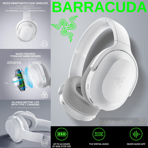 Razer Barracuda Mercury Beyaz RZ04-03790200-R3M1 Kablosuz Oyuncu Kulakl�k