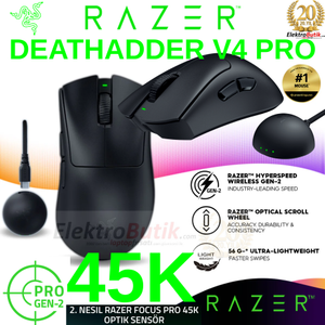 Razer DeathAdder V4 Pro Siyah RZ01-05330100-R3G1 Optik 45K Kablosuz Oyuncu Mouse