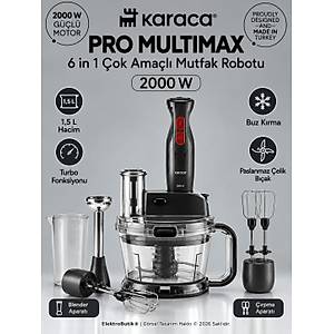 Karaca Pro Multimax 6 in 1 �ok Ama�l� Mutfak Robotu 2000W Black