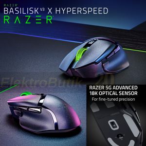 Razer Basilisk V3 X HyperSpeed RZ01-04870100-R3G1 Chroma RGB Optik 18K Kablosuz Oyuncu Mouse