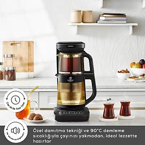 Karaca �aysever Robotea Pro Connect 4 in 1 Konu�an Cam �ay Makinesi Agate