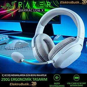 Razer Barracuda X BEYAZ  RZ04-04430200-R3M1 Kablosuz Oyuncu Kulakl�k