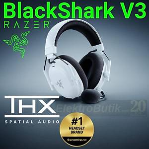 Razer BlackShark V3 Beyaz RZ04-05410400-R3M1 HyperSpeed Kablosuz E-Spor Oyuncu Kulakl�k