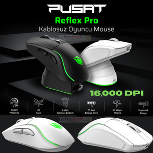 Reflex Ultra 16000 DPI 400 IPS Y�ksek Performansl� Kablosuz RGB Oyuncu Mouse- Beyaz