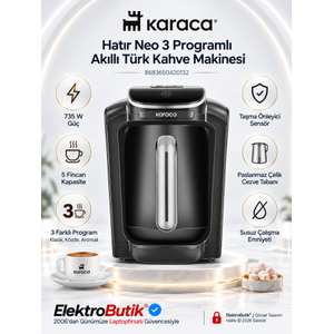 Karaca Hat�r Neo 5 Fincan Kapasiteli T�rk Kahve Makinesi Silver