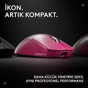 Logitech G PRO X Superlight 2C Pembe 910-007546 44K Lightspeed Hero 2 Optik �arjl� 51gram Kablosuz Oyuncu Mouse
