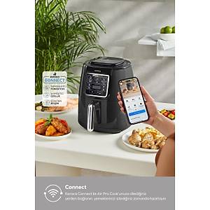 Karaca Connect Air Pro Cook XL 2 in 1 Uzaktan Eri�imli Airfryer Shadow Grey 4L