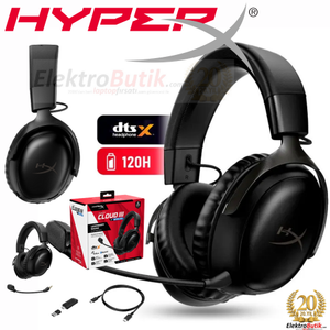 HyperX Cloud III S 2.4 Ghz Wireless + Bluetooth Dts X Siyah A59YZAA Kablosuz Oyuncu Kulakl���