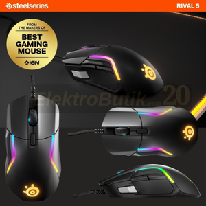 Steelseries Rival 5 Siyah SSM62551 RGB Optik Kablolu Oyuncu Mouse