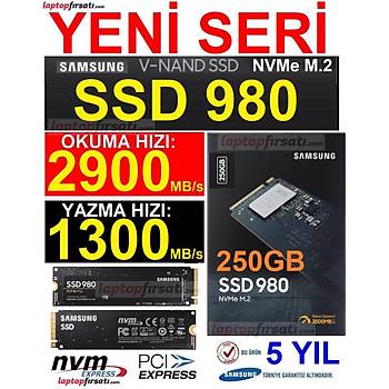 SAMSUNG SSD 980 250GB 2900MB/s-1300MB/s NVMe 1.4 PCIE GEN 3.0 X4 M.2 SSD MZ-V8V250BW