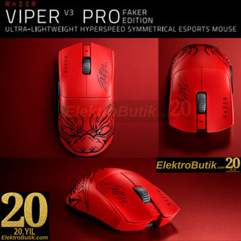 Razer Viper V3 Pro Faker Edition Kablolu/Kablosuz Oyuncu Mouse RZ01-05120500-R3M1