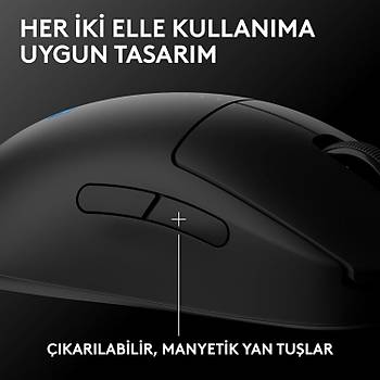 Logitech G Pro 2 Lightspeed Siyah 910-007296 44K Hero 2 Optik LIGHTSYNC RGB �arjl� 80gram Kablosuz Oyuncu Mouse