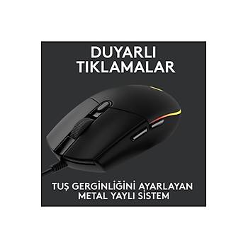 Logitech 910-005823 G102 LightSync Black 8000DPI 6 Tu� Optik RGB Siyah Kablolu Gaming (Oyuncu) Mouse