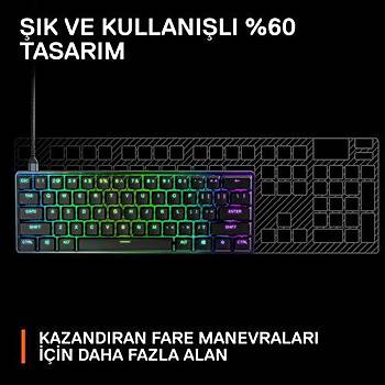 STEELSERIES APEX 9 MINI MEKANIK OYUN KLAVYESI 64838 UK