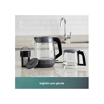 Homend Infinity XL 1764H 1900 WATT Cam �ay Makinesi Antrasit Siyah