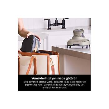 Ninja Cr�spi 4-in-1 Ta��nabilir Cam Hazneli Pi�irme Sistemi - Stone FN101EUST