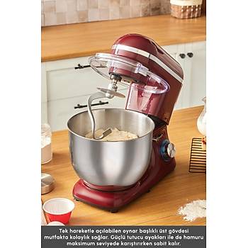 Karaca Chefcrafter Hamur Yo�urma Makinesi Red 1900W 7L