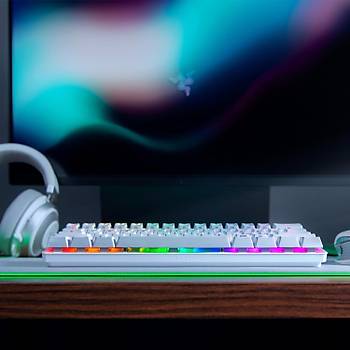 Razer Huntsman Mini Mercury Beyaz  RZ03-03390300-R3M1 Purple Switch Kablolu Mekanik Oyuncu Klavye