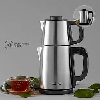 KARACA TEA BREAK INOX SIYAH 1650 W CELIK SU ISITICI CAY MAKINESI KE-CM1651 