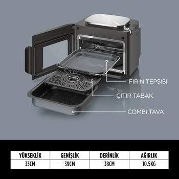Ninja Combi All-in-One Multicooker, F�r�n ve Az Ya�l� Pi�irici 12,5 L SFP700EU