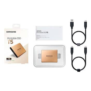 SAMSUNG T5 1TB  SSD TAINABLR HDD GOLD MU-PA1T0G/WW