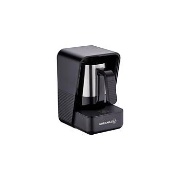 KORKMAZA863 MODERNA SIYAH SATIN KAHVE MAKINESI