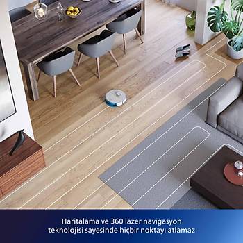 PHILIPS XU3110/02 HOMERUN ISLAK KURU MOPLU ISTASYONLU ROBOT SUPURGE BEYAZ