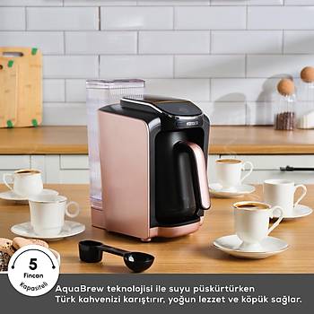 Karaca Hat�r Su Hazneli Otomatik T�rk Kahve Makinesi Rosegold