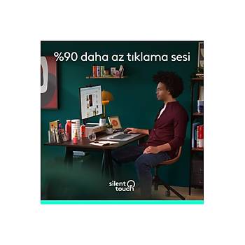 Logitech M650 Signature 910-006253 Siyah Sessiz K���k Boy Sa� El Kablosuz Mouse