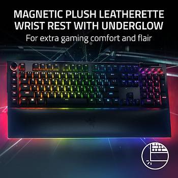 Razer BlackWidow V4 Pro US Layout RGB Green Switch Kablolu Mekanik Oyuncu Klavyesi RZ03-04680100-R3M1