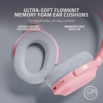 Razer Barracuda Quartz Kablosuz Pembe Oyuncu Kulaklk RZ04-03790300-R3M1