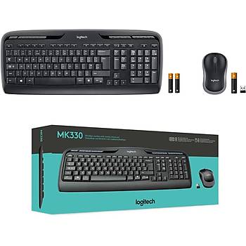 Logitech MK330 Siyah 920-003988 Kablosuz Klavye Mouse Seti