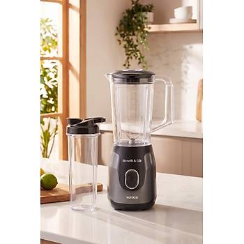 Karaca S�rahili Blendfit Go 1000 ml+600 ml Antrasit Buz K�r�c�l� �ift Hazne Smoothie Blender Set