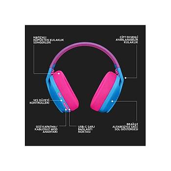 Logitech G435 Lightspeed Mavi 981-001062 Kablosuz Oyuncu Kulakl�k
