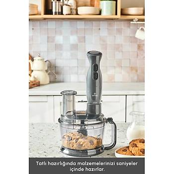 Emsan Pro Multimax 6 in 1 �ok Ama�l� Mutfak Robotu Space Gray 2000 W