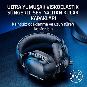 Razer Blackshark V2 PRO Playstation Edition 2024 Siyah Kablosuz Oyuncu Kulakl RZ04-04530500-R3G1