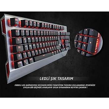 RampageTinker Aydnlatmal Oyuncu Pro Q Multimedia Mekanik Klavye