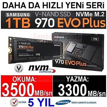 Samsung 970 EVO Plus 1TB MZ-V7S1T0BW 3500MB-3300MB/Sn PCIe 3.0 x4 NVMe M.2 SSD 5 YIL Samsung TURKIYE Garantili