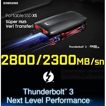 Tanabilir 2 TB SSD X5 Thunderbolt3 2800-2300Mb/sn MU-PB2T0B/WW