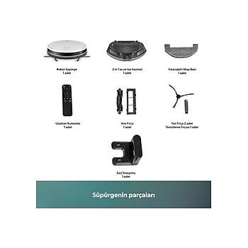 Homend Alex 1288H Moplu ve Ak�ll� Robot S�p�rge Gyroscope Beyaz