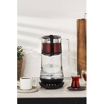 Homend Royaltea 1746H Konusan CAM Cay Makinesi 1800W 1,5lt CAM Isitici 1Lt. Cam Demlik