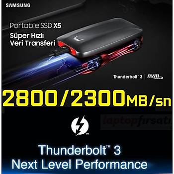 Taþýnabilir 1 TB SSD X5 Thunderbolt?3 2800MB-2300Mb/sn MU-PB1T0B/WW